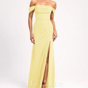 JJs House Strapless Yellow Gown